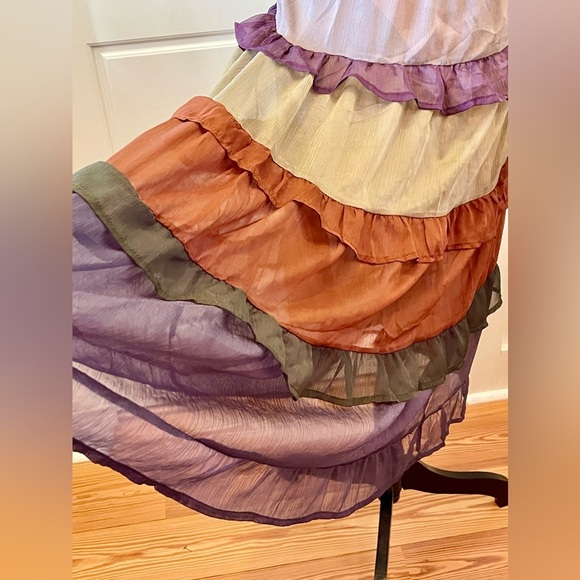 Storia Cabo Paradiso  MULTI-COLOR TIERED MAXI DRESS size s in new like condition - Picture 6 of 14